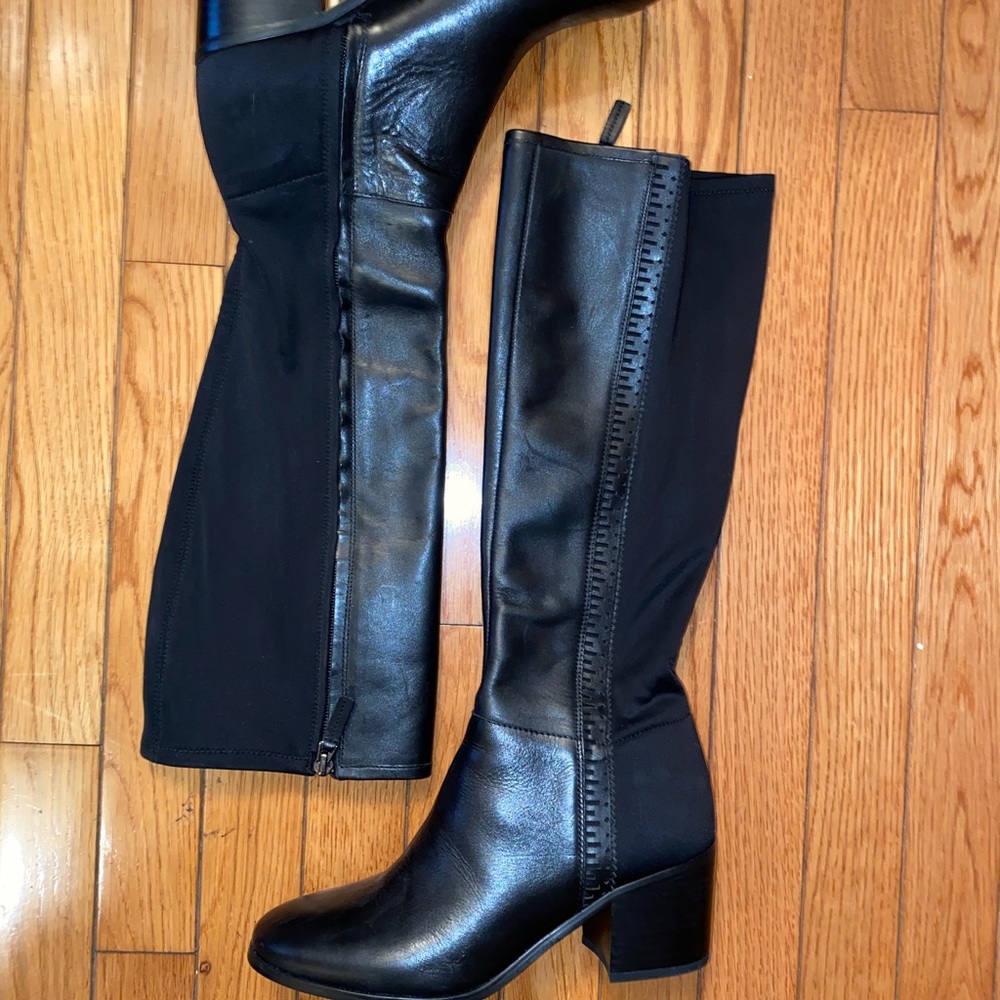 Black Boots with 1 inch Chunky Heel